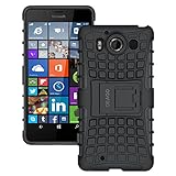 Lumia 950 Case, OEAGO Microsoft Lumia 950 Case Cover Accessories - Tough Rugged Dual Layer Protective Case with Kickstand For Microsoft Lumia 950 (2015 Released) - Black