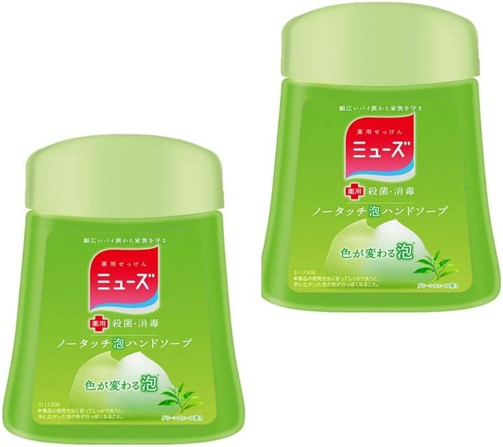 Amazon 医薬部外品 ミューズ ノータッチ 泡 ハンドソープ 詰め替え グリーンティーの香り 250ml 2個 約500回分 お徳用 殺菌 消毒 専用自動ディスペンサー用 保湿成分配合 お徳用 まとめ買いセット ミューズ ビューティー 通販