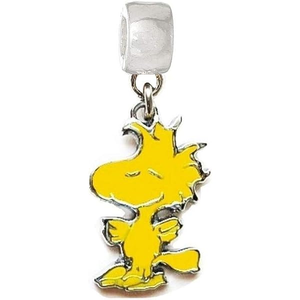 Amazon Com Woodstock Bird Snoopy Peanuts Charm 7 8 In Length X 5 8 Across Pendant For Necklace European Charm Bracelet Fits Most Name Brands Arts Crafts Sewing
