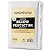 CirclesHome Pillow Protectors 4 Pack Standard Zippered - 100% Cotton Breathable Pillowcases - Protects Pillows from Dirt, Dust and Debri (Standard - Set of 4 - 20x26)