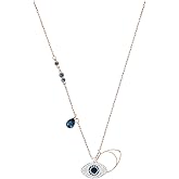 Swarovski Women's Symbolica Evil Eye Pendant Necklace, Blue, Mixed Metal Finish