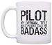 ThisWear Pilot Pride Gift Official Title Badass Funny Pilot Gag Gift Coffee Mug Tea Cup White