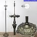 WERFACTORY Tiffany Floor Lamp Blue Purple Baroque Stained Glass Standing Reading Light 16X16X64 Inches Antique Pole Corner Lamp Decor Bedroom Living Room Home Office S003C Series