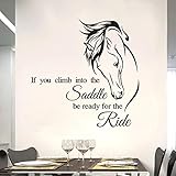 Transer DIY Horse Removable Wall Decal Sticker Bedroom Decoration (Black)