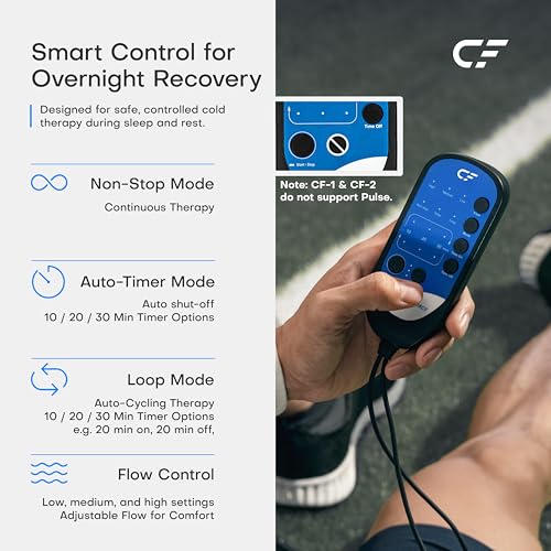Portable Cold Therapy Machine for Knee Surgery Recovery, Foldable & Quiet Ice Therapy System for Travel, Hotel & Home Use, Compact Overnight Cooling for Sports Recovery