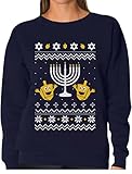 TeeStars - Funny Jewish Holidays Ugly Christmas Hanukkah Women Sweatshirt