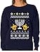 Tstars Funny Jewish Holidays Ugly Christmas Hanukkah Women Sweatshirt Medium Navy