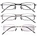 Eyekepper 3 Pcs Mix Unique Lightweight Stainless Steel Frame Cheap Reading Glasses For Men and Women +1.0