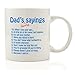 MAUAG Funny Dads Favorite Sayings Coffee Mug, Funny Dadisms Written in a Top Ten List, Best Birthday Gifts for Dad, Father Cup, White 11 Oz