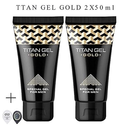 Titan Gel Gold Original 2 Röhrchen x 50 ml Bestes Dehnungsgel für Männer. Förderung 1 Einheit OLO Nature Rubber