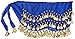 Buy Home Chiffon Dangling Gold Coins Belly Dance Hip Skirt Scarf Wrap Belt (Royal Blue)