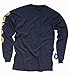 NYPD T-Shirt, Long Sleeve New York City Police Department Screen Printed Shield M Navy