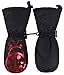 ANDORRA Kids Premium Weather-proof Thinsulate Snow Mittens, Ladybird Print,XS,Black/Ladybird