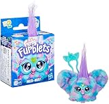 Furby Mer-May Mini Plush Toy, 45+ Sounds, Blue/Green, Keychain Clip view 3