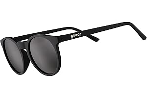 goodr It's Not Black It's Obsidian Polarized Round Sunglasses, Small Sized (Circle G), Black Solid Frames with Black Mirrored