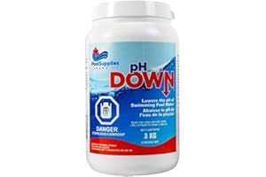 pH Down for Pools (3 Kg) Fast-Dissolving pH Minus Granules Quickly Lower pH For Swimming Pools – Prevents Equipment Damage – 