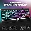 Wired-Backlight-Keyboard-Jelly-Comb-USB-Wired-Rainbow-Illuminated-Gaming-Keyboard-UK-QWERTY-Layout-with-Wrist-Support-Black Wired Backlight Keyboard, Jelly Comb USB Wired Rainbow Illuminated Gaming Keyboard UK QWERTY Layout with Wrist Support…