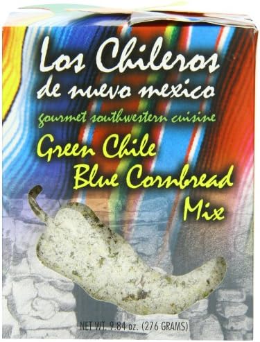 Los Chileros Green Chile Blue Corn Bread Mix, 9.8 Ounce