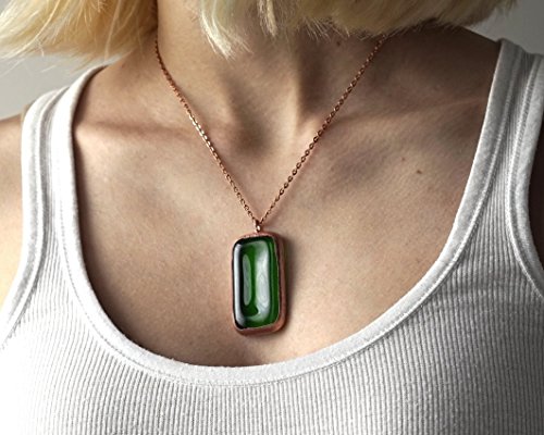 Copper-Framed Recycled Jägermeister Bottle Pendant