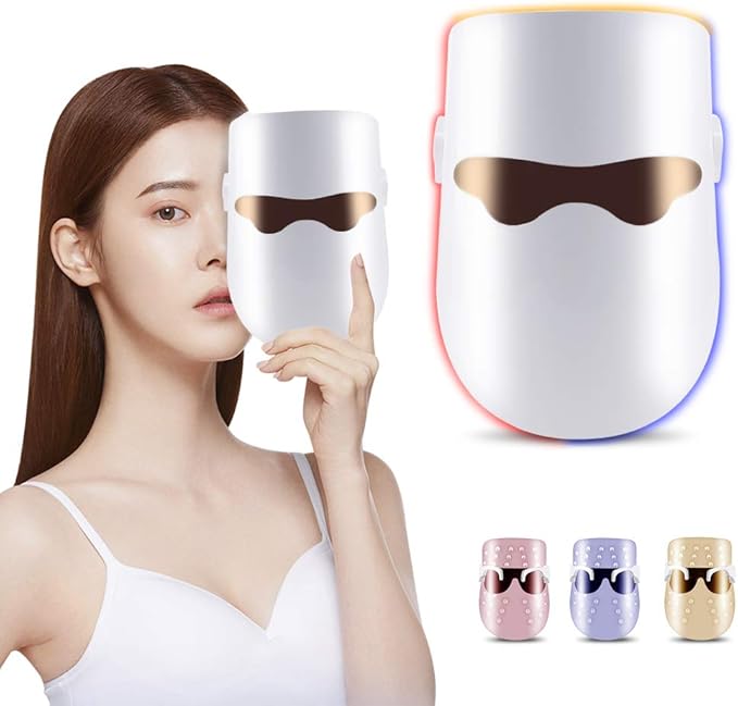 Amazon Led マスク 美顔器 光エステ フォト マスク Ipl 3色 美肌 たるみ ほうれい線 毛穴ケア ニキビ対策 美白 しわ 乾燥肌 弾力 ハリ 老化防止 殺菌 スキンケア 自宅エステ Binnice 美顔器 美容器