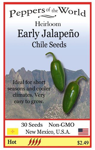 Early Jalapeno Pepper - 30 Seeds - Easy to Grow - Short Season