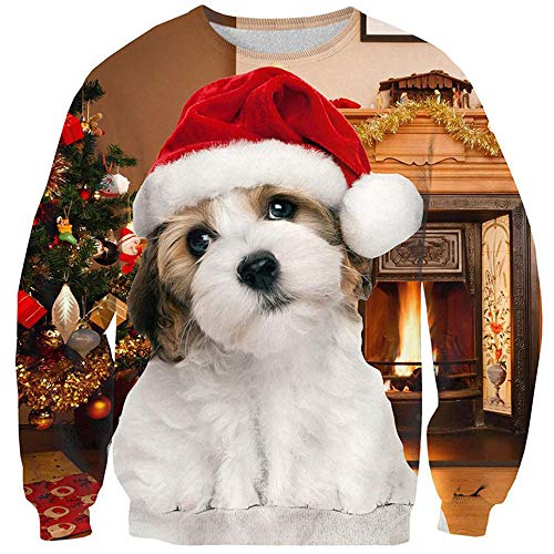 Mens Elf Outfit - Loveternal Unisex Ugly Christmas Dog Sweater