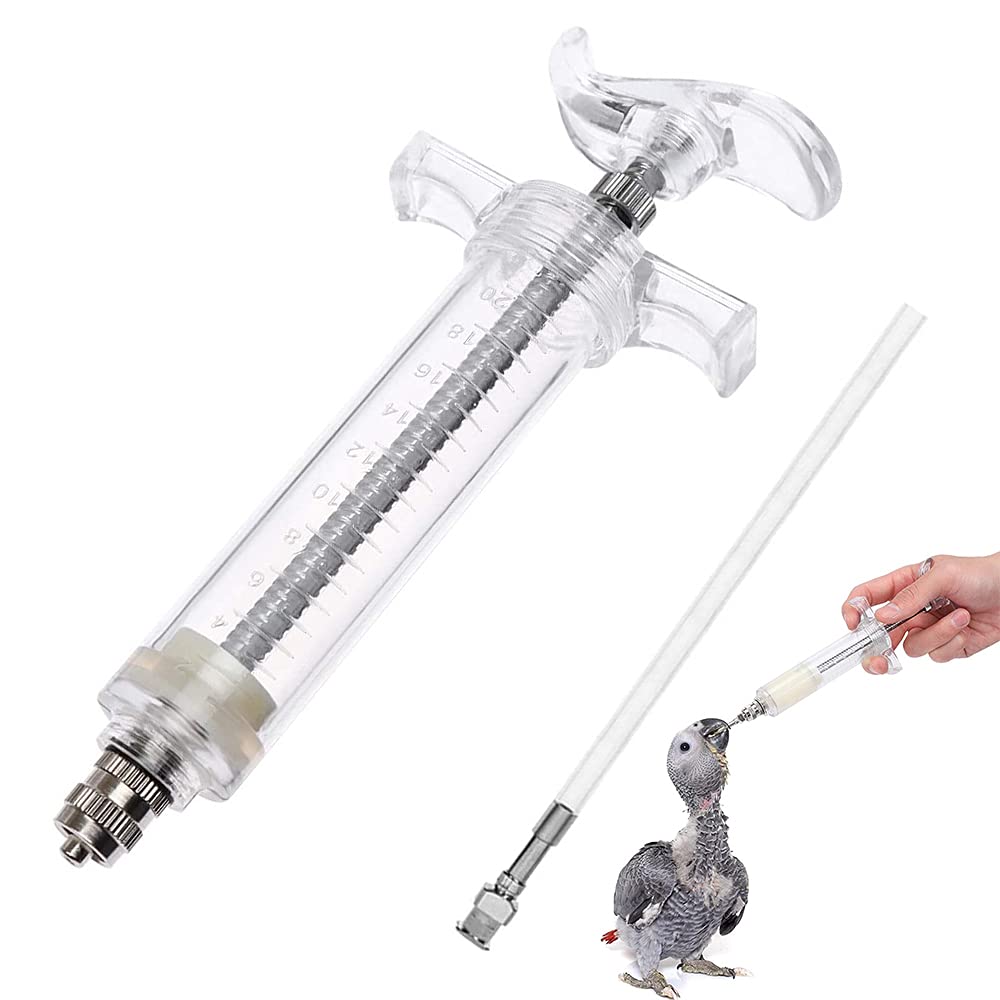 Hand Parrot Feeding Device - Syringe & Tube for Hand Feeding Milk & Medicine to Baby Birds