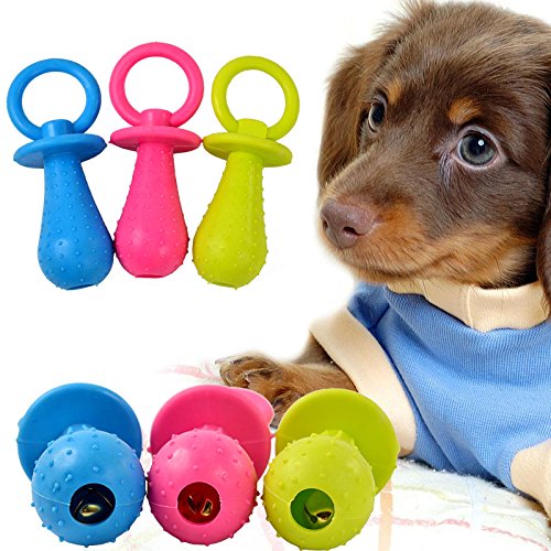 HK Online Set of 2 Pet DOG TEETHING DUMMY RING -Dog Chew Dummy, Build Strong Teeth & Gums