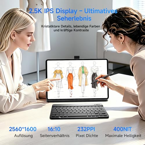ALLDOCUBE iPlay 70 Max Pro Android 16, 13 Inch AI Tablet with Keyboard, Stylus and Case, 1600 x 2560, 4G LTE, Unisoc T7300, 16GB+128GB, 10000mAh, WiFi 6, GPS, 4 Speakers, Face Detection, PC Mode