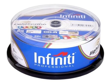 Infiniti LightScribe V2 52 x CDR 700 MB 80 Min 5 Farbe Cakebox (25 Stück)
