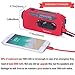 Tiemahun Solar/Hand Cranked Emergency Dynamo Powered AM/FM/NOAA Radio LED Flashlight Lantern 2000mAh Power Bank with Earphone Jack & Battery Power Indicator (Red)