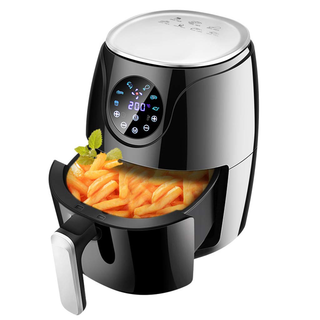 ZHA Air Fryer, 2.5QT Air Fryers, Instant Temp/Time Control (for Wet Finger) & Smart LCD Touchscreen, 1000W Presets for Air Frying/Roast/Bake/Keep Warm, Dishwasher Safe, Nonstick