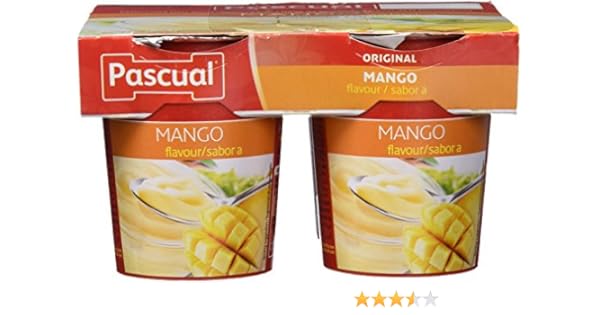 Pascual Yogur Sabor Mango - Paquete de 4 x 125 gr - Total: 500 gr ...