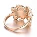 Yoursfs White Enamel Flower Ring for women 18k Rose Gold Color Wedding Jewelry Women's rings