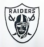 White Raiders Patch Embroidered Iron on Hat Jacket Hoodie Backpack Ideal for Gift/ 6.5cm(w) X 7.5cm(h)