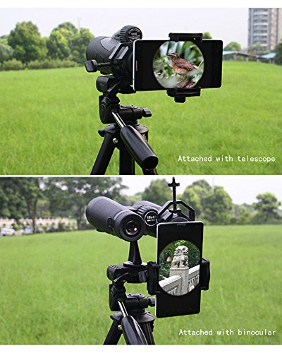 Universal Phone Spotting Scope Adapter Mount Compatible with Binoculars Monocular Spotting Scopes Telescopes and Microscopes #81054
