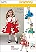 Simplicity 1075 1950's Vintage Bag, Jumper, and Poodle Skirt Sewing Pattern for Girls, Sizes 3-8