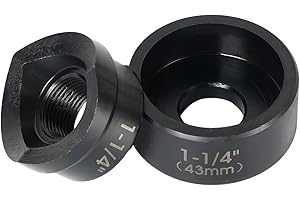 ZUVER 1-1/4" (43mm) Conduit Punch and Die Black Oxide Finish, Work with KO Tools Hydraulic Knockout Driver 3/4"-16UN Thread