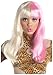 Pink and White Diva Wig