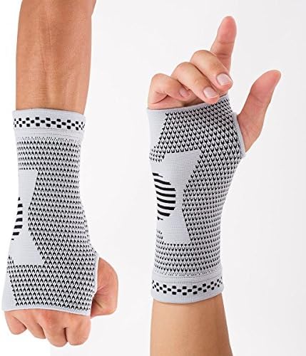KANGDA 1 Pair Wrist Brace Elastic Gym Sports Support Wrist Gloves Hand Palm Gear Protector Wrist Hand Support Glove Bandage for Weight Lifting, Pain Relief HZ-33M