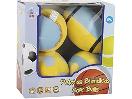 PICCOLOTOYS Pelotas Foam 4 Unidades 12 cm.: Amazon.es: Juguetes y ...
