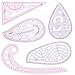 Tanlee 5 Pieces Measure Sewing Tools French Metric Ruler Plastic Fashion Metric Ruler Set French Curve Pattern Grading Rulers for DIY Clothing