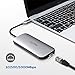 HooToo USB C Hub, 7-in-1 Adapter with Ethernet Port, SD/TF Card Reader, 4K HDMI, 3 USB 3.0 Ports for MacBook/Type C Windows Laptops (Grey)