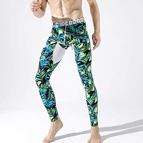 Amazon Co Jp タイツ 防寒 男性 花柄 ストレッチコットン レギンス ロングスパッツ スウェットパンツ Su0819 グリーン Xxlサイズ W93 102cm 服 ファッション小物