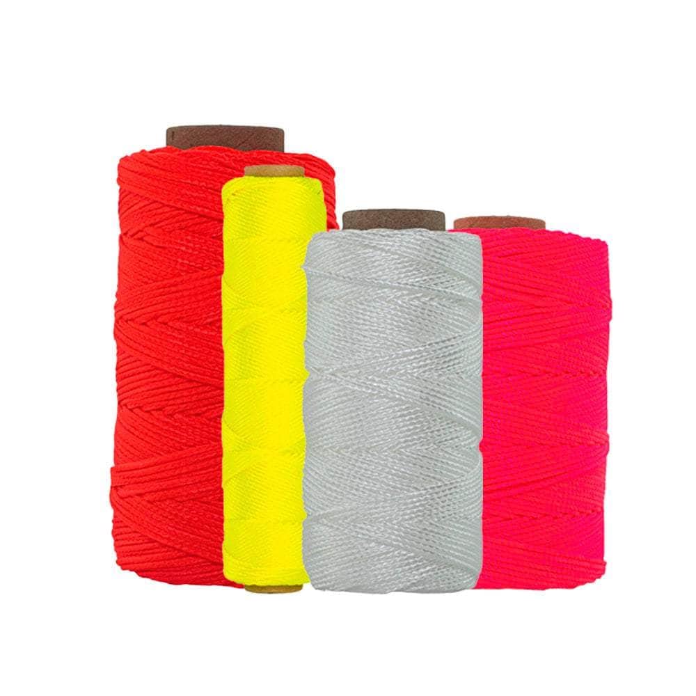 SGT KNOTS #18 Twisted Mason Nylon String Superior and Durable Twine for Masonry Jobs, DIY Projects, Crafting, Commercial, Workshop, Gardening, Trot Line (550ft, Fluorescent Pink)