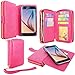 S6 Case, Galaxy S6 Case, Cellularvilla Galaxy S6 [Wallet Bag] Case, Pu Leather Flip [7 Card Slots] [Purse] Case, [Zipper Wallet] [Magnetic Detachable] Back Cover for Samsung Galaxy S6 (Pink)