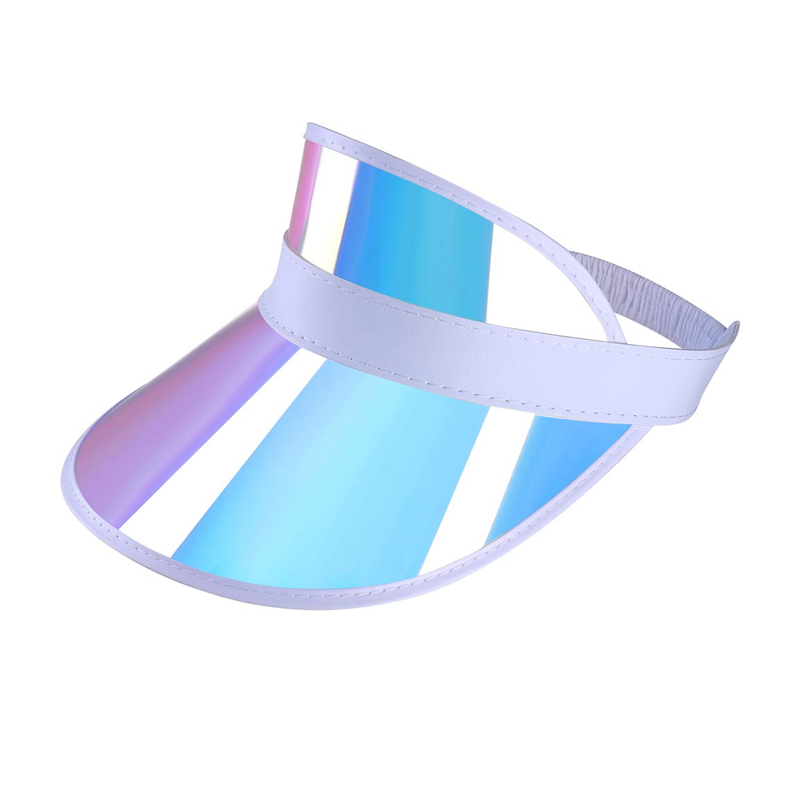 Iridescent Plastic Sun-Visor Hats UV 