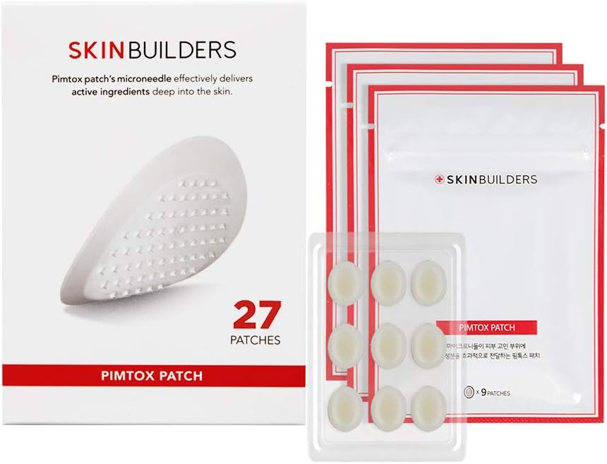 Pimple Patches with Premium Microneedles for caring Acne and Skin Trouble, Pimtox Patch, 3 Packs(27 Patches)