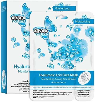 Dizao Natural Face &amp; Neck Mask Hyaluronic Acid Anti-Wrinkle &amp; Moisturizing (Single Pack)