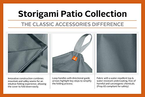 Classic Accessories 56-328-011001-EC Storigami V-Shaped Sectional Sofa Cover, Grey - Thumbnail 3